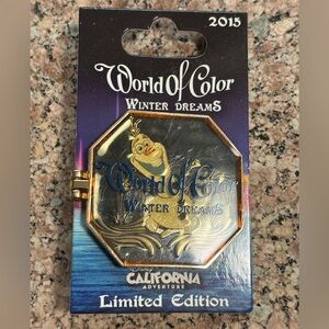 Disney Pin LE 3000 California Adventure World of Color Winter Dreams Frozen Olaf